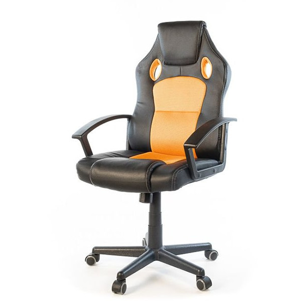 Крісло геймерське АКЛАС Анхель NEW PL TILT Чорно-жовтогарячий-0