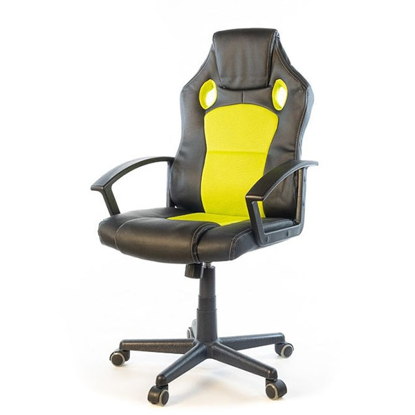 Крісло геймерське АКЛАС Анхель NEW PL TILT Чорно-салатовий-0