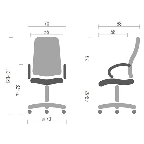 Кресло руководителя АКЛАС Аризона Soft CH MB Коричневый-3