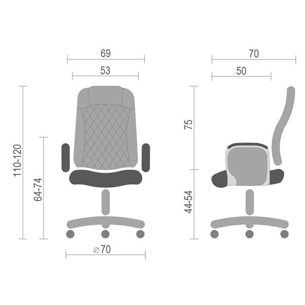 Кресло руководителя АКЛАС Арминг CH SR Бежевый-3