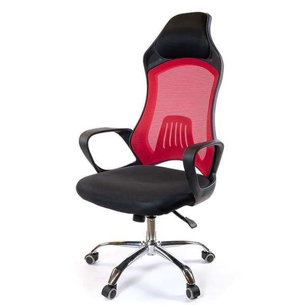 Крісло комп'ютерне АКЛАС Дорос CH ANF Чорно-червоний-0