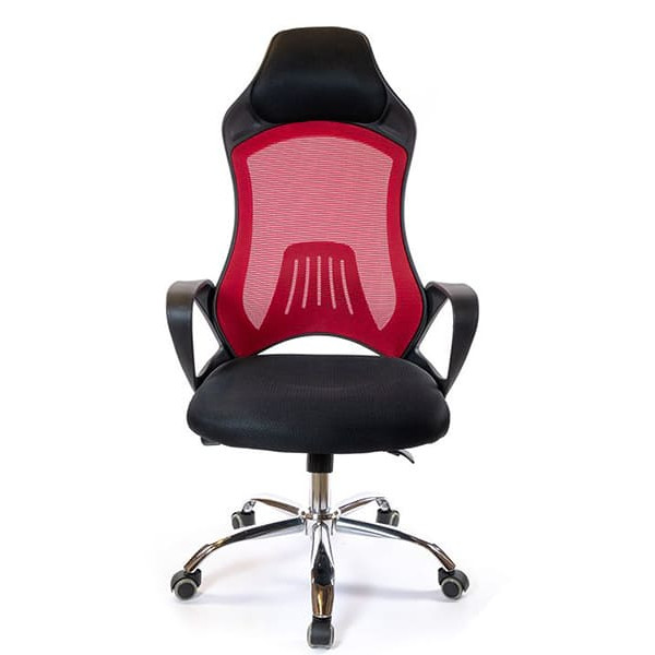 Крісло комп'ютерне АКЛАС Дорос CH ANF Чорно-червоний-1