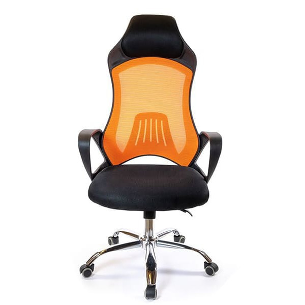 Крісло комп'ютерне АКЛАС Дорос CH ANF Чорно-жовтогарячий-1