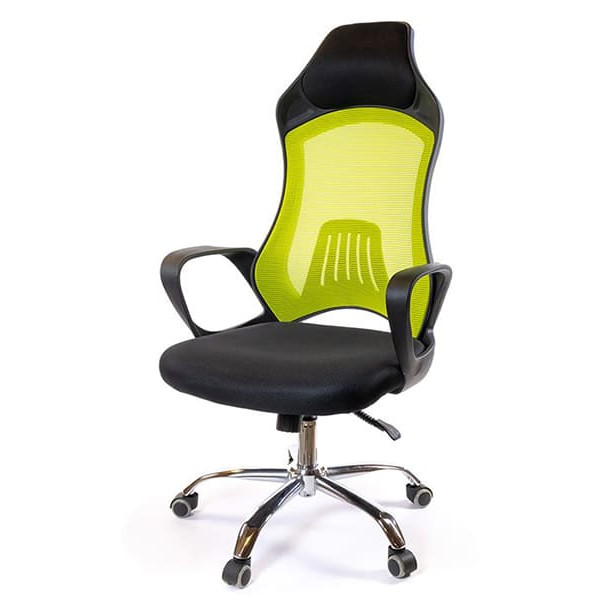 Крісло комп'ютерне АКЛАС Дорос CH ANF Чорно-салатовий-0