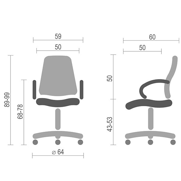 Кресло компьютерное АКЛАС Фиджи 6109B Чёрный-3