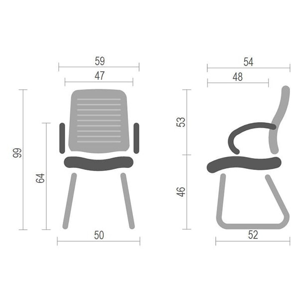 Кресло конференционное АКЛАС Фиджи BL CF Чёрный-3