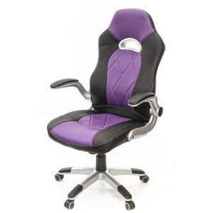 Кресло геймерское АКЛАС Форсаж 8 PL GTR TILT Чёрно-фиолетовый