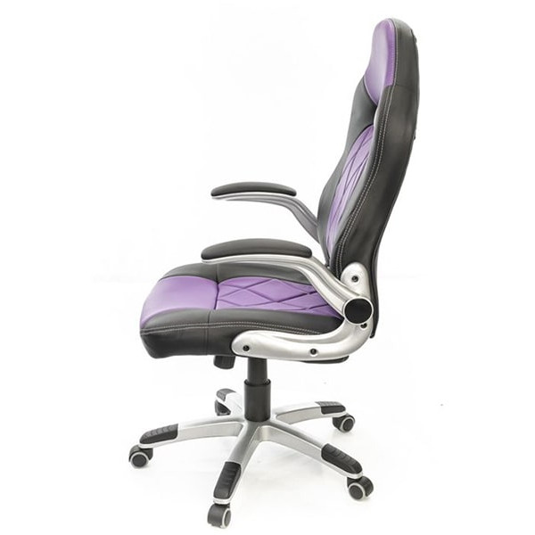 Кресло геймерское АКЛАС Форсаж 8 PL GTR TILT Чёрно-фиолетовый-2