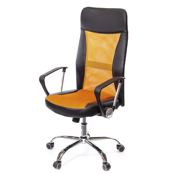 Крісло комп'ютерне АКЛАС Гілмор (Ультра) Люкс СН TILT Помаранчевий-0