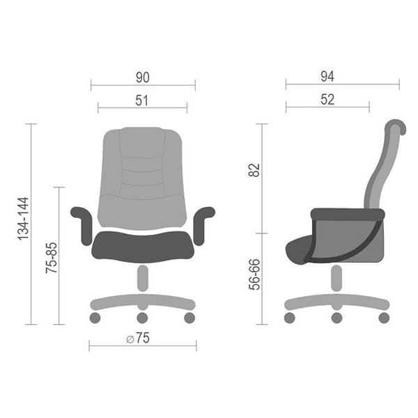 Крісло керівника АКЛАС Грінвальд EX D-TILT Коричневий-3