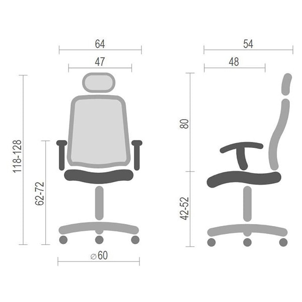 Крісло комп'ютерне АКЛАС Кошеро CH ANF Чорний Крісло комп'ютерне АКЛАС Кошеро CH ANF Чорний-3