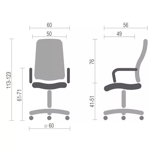 Кресло компьютерное АКЛАС Крисс CH TILT Серый Кресло компьютерное АКЛАС Крисс CH TILT Серый-3