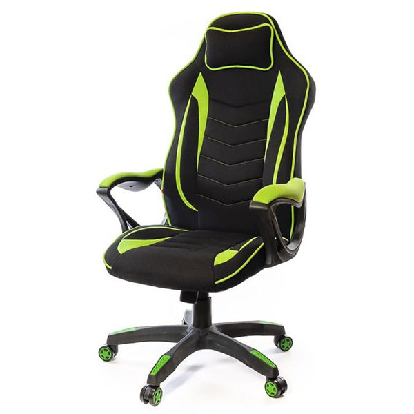 Кресло геймерское АКЛАС Кронум PL TILT Чёрно-салатовый-0