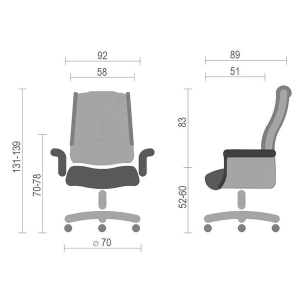Кресло руководителя АКЛАС Лигурия EX D-TILT Темно-красный-3