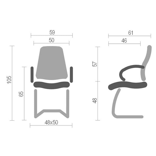 Кресло конференционное АКЛАС Марти CH CF Чёрный-3