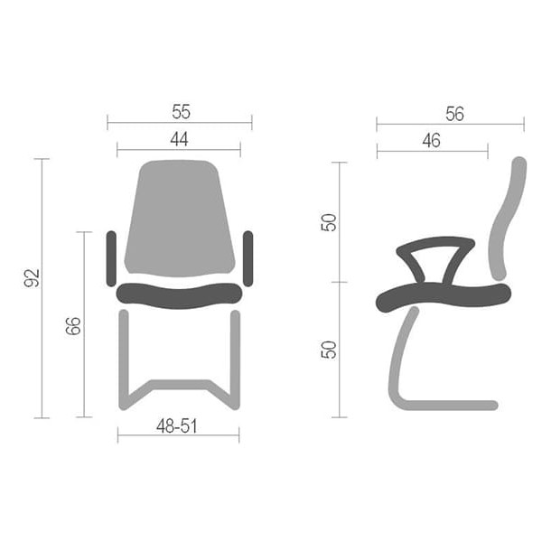 Кресло конференционное АКЛАС Монтана CH CF Чёрный-3