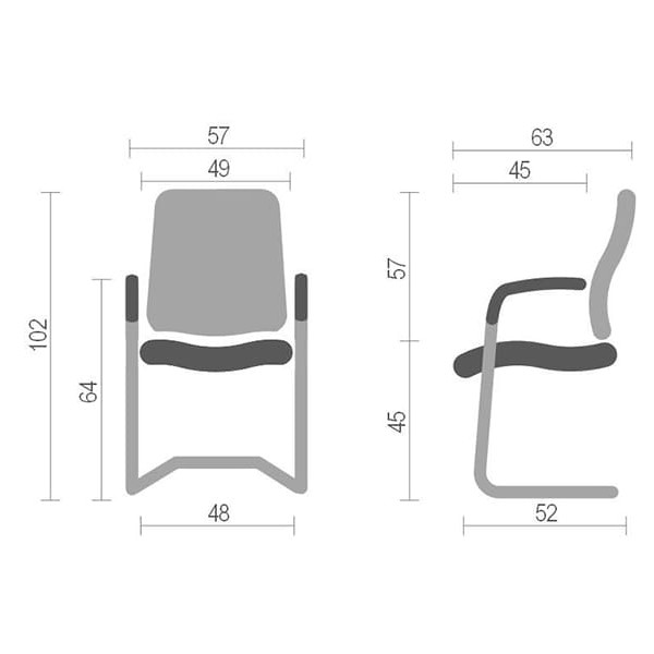 Крісло конференційне АКЛАС Натан CH CF Чорний-3