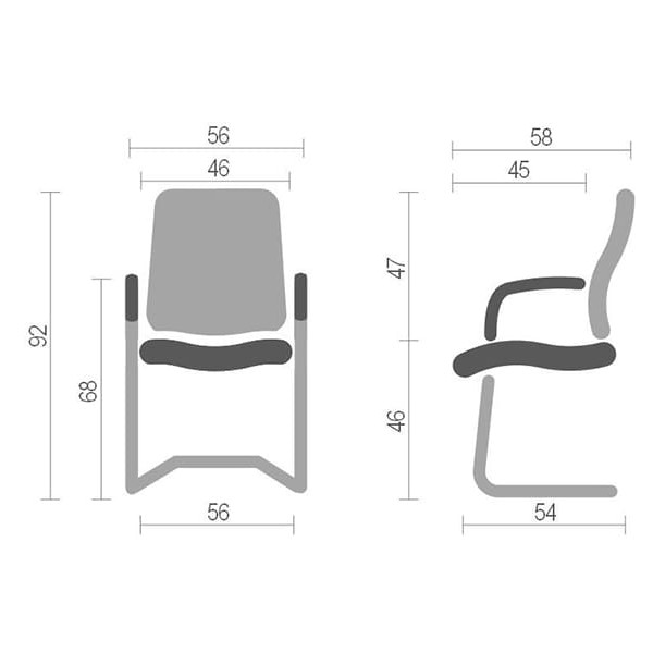 Крісло конференційне Аклас Пауер CH CF Чорний-3