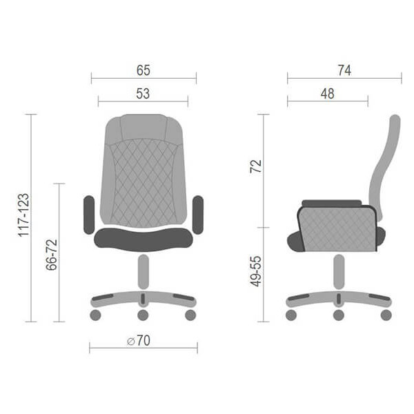 Кресло руководителя АКЛАС Ридо CH SR Коричневый-3