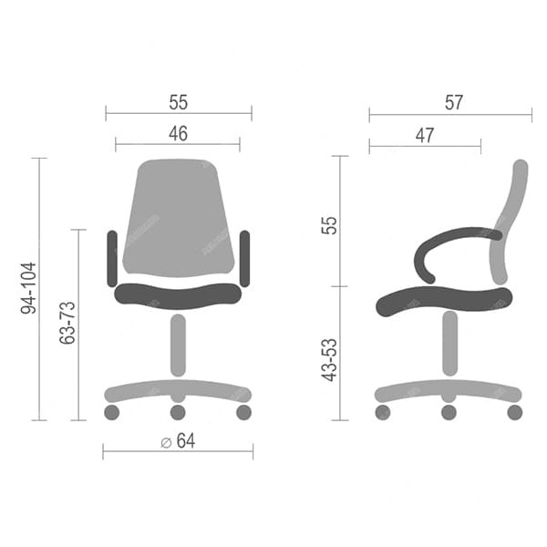 Крісло комп'ютерне АКЛАС Смарт CH GTP TILT Чорний Крісло комп'ютерне АКЛАС Смарт CH GTP TILT Чорний-3