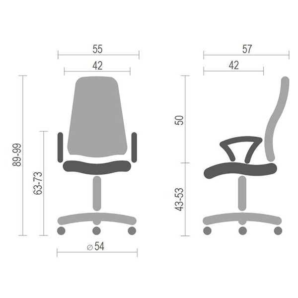 Кресло компьютерное АКЛАС Тезия PL PR Синий Кресло компьютерное АКЛАС Тезия PL PR Синий-3