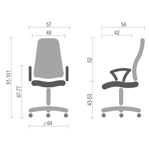 Крісло комп'ютерне Аклас Тета CH PR Чорний-3