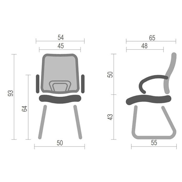 Крісло конференційне Аклас Тито BL CF Чорний-3