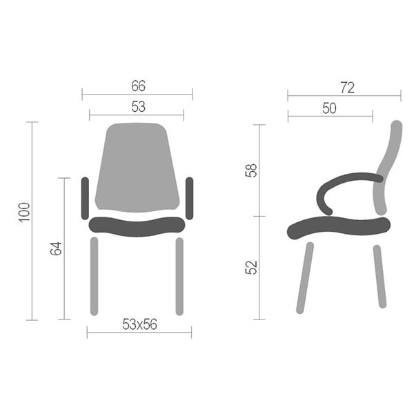 Кресло конференционное АКЛАС Валенсия EX CF Коричневый-3