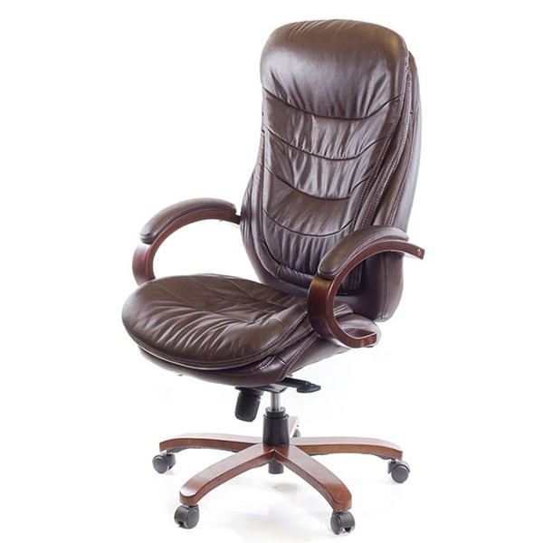 Кресло руководителя АКЛАС Валенсия Soft EX MB Коричневый-0