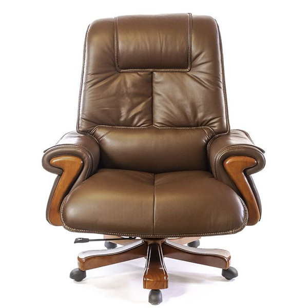 Кресло руководителя АКЛАС Вольтер EX RL Коричневый-1