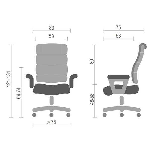 Кресло руководителя АКЛАС Вудлес EX MB Чёрный-3