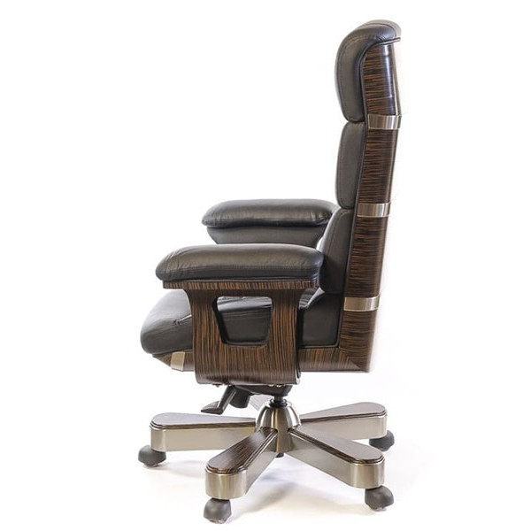 Кресло руководителя АКЛАС Вудлес EX MB Чёрный-2