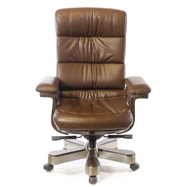 Крісло керівника Аклас Вудлес EX MB Коричневий-1