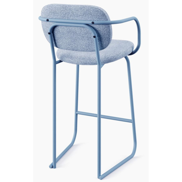 Барний стілець Sled Bar Блакитний-3
