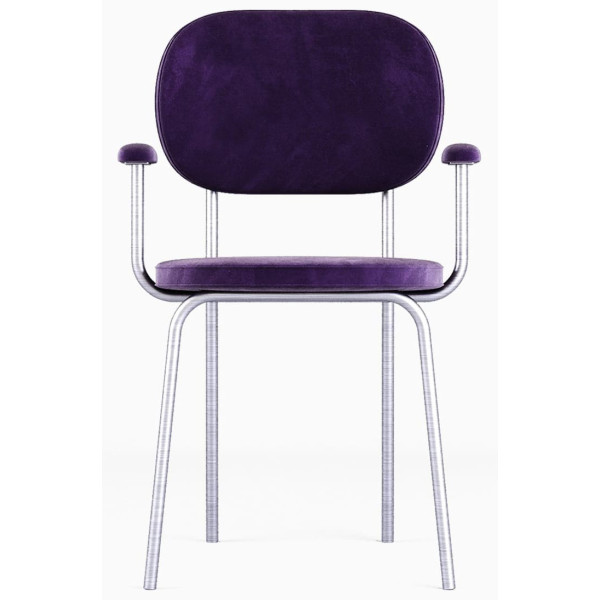 Стул Stool 3 Фиолетовый/хром-0