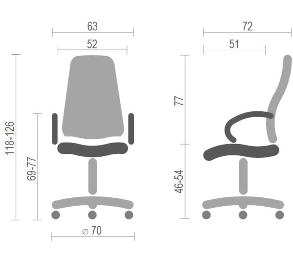 Крісло керівника АКЛАС Олбері CH ANF Чорний-3