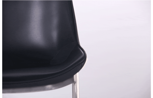 Барний стілець AMF Blanc Black leather шкіра-9