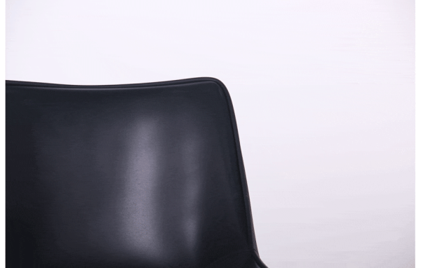 Барний стілець AMF Blanc Black leather шкіра-10