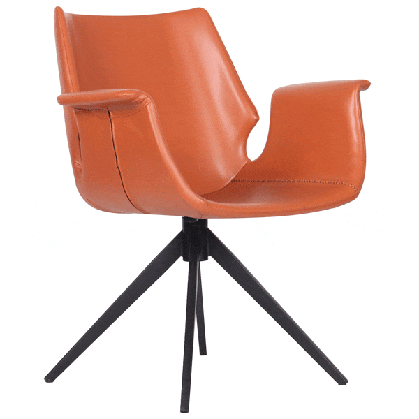 Кресло поворотное AMF Vert Caramel leather кожа-1