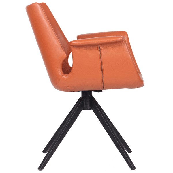 Кресло поворотное AMF Vert Caramel leather кожа-3