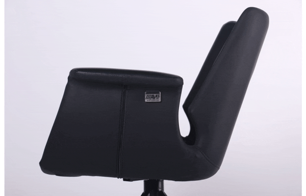 Кресло поворотное AMF Vert Black leather кожа-6