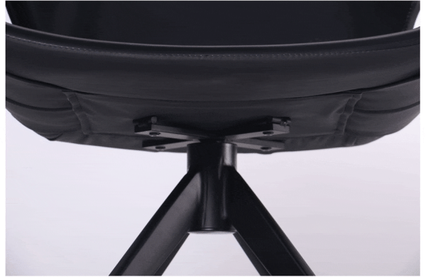 Кресло поворотное AMF Vert Black leather кожа-8