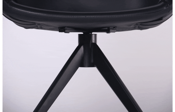 Кресло поворотное AMF Vert Black leather кожа-10