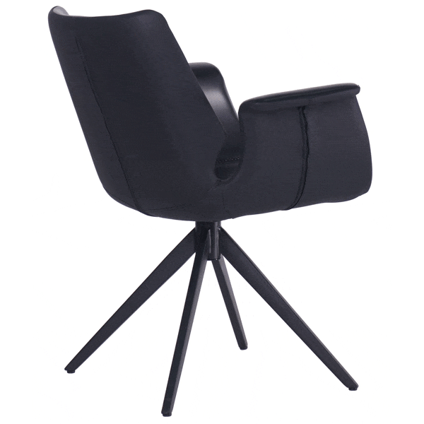Кресло поворотное AMF Vert Black leather кожа-4