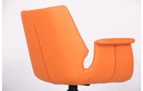 Кресло поворотное AMF Vert Оrange leather кожа-5