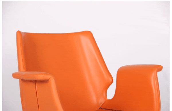 Кресло поворотное AMF Vert Оrange leather кожа-7