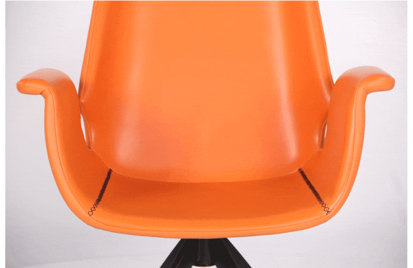 Кресло поворотное AMF Vert Оrange leather кожа-8