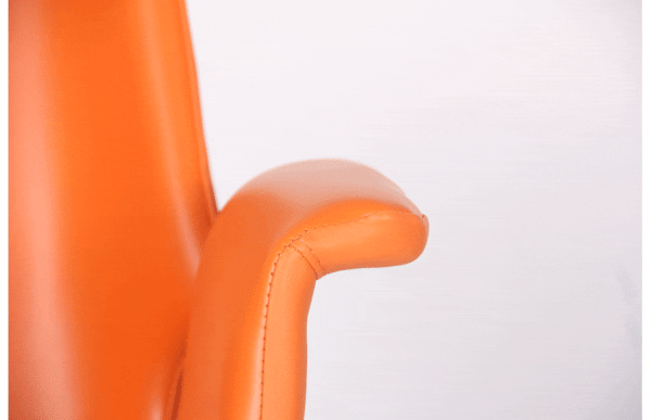 Кресло поворотное AMF Vert Оrange leather кожа-9