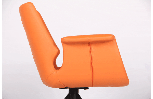 Кресло поворотное AMF Vert Оrange leather кожа-10