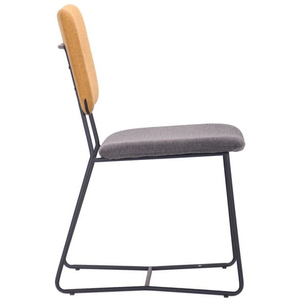 Стул AMF Alphabet G black/yellow gray-2